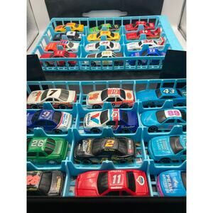 NASCAR Racing Champions Collectors Case with 24 Cars-Not complete set  *read*